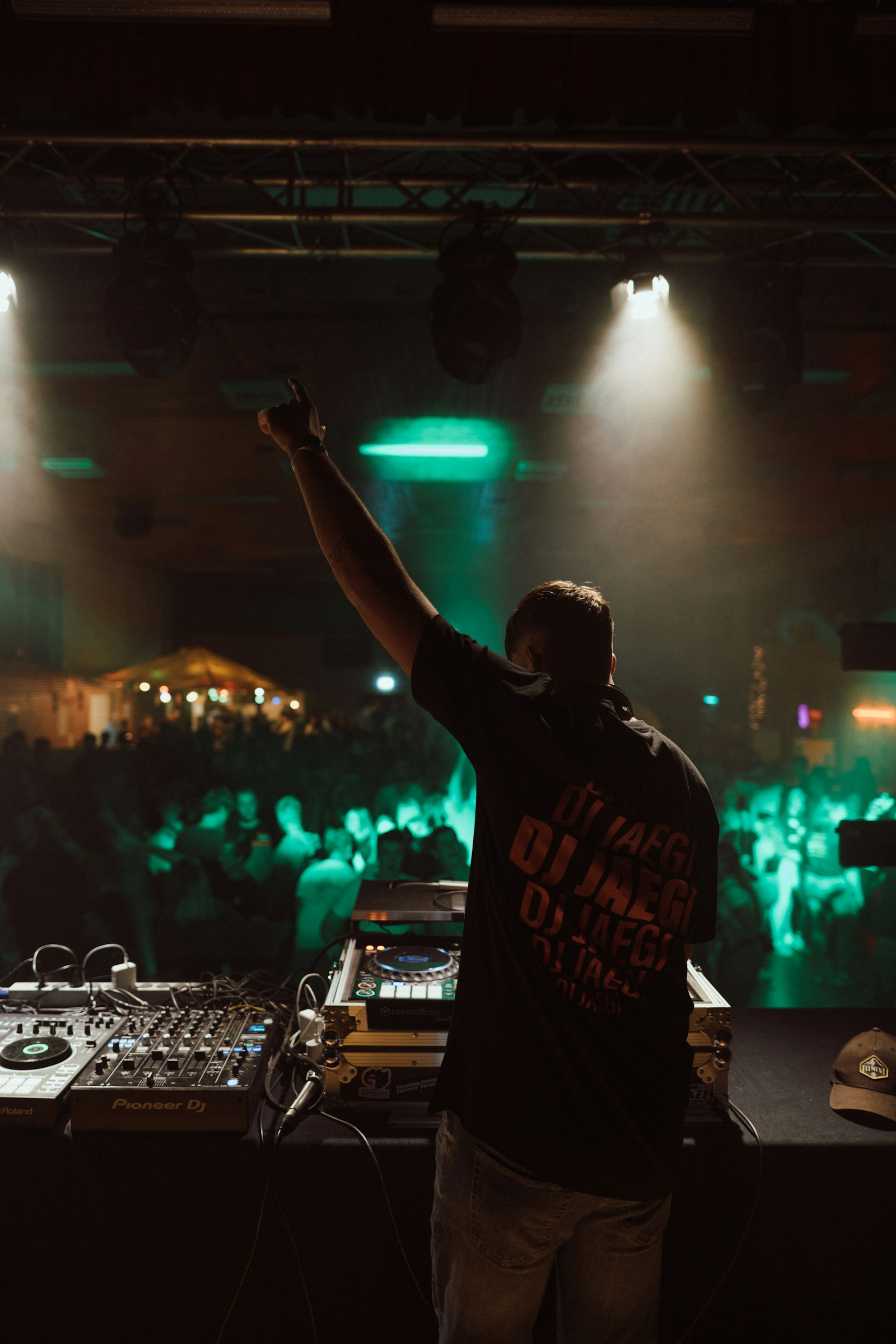 The DJ at work